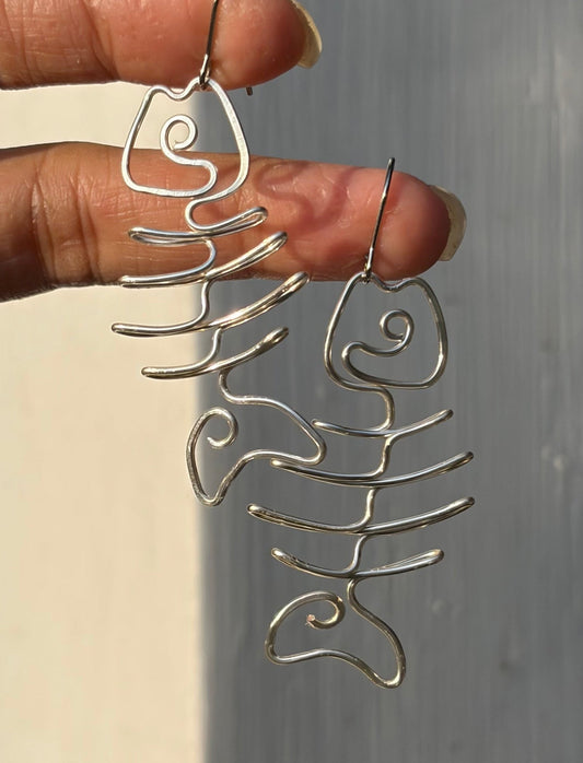 Fishbone Wire Earrings 2.0 π π¦΄