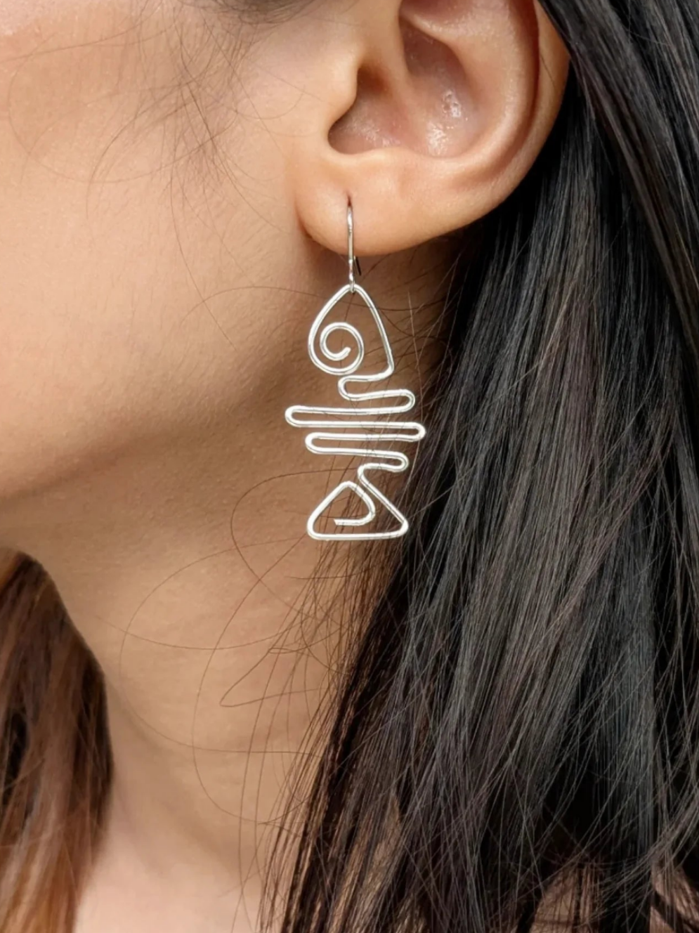 Fishbone Wire Earrings π
