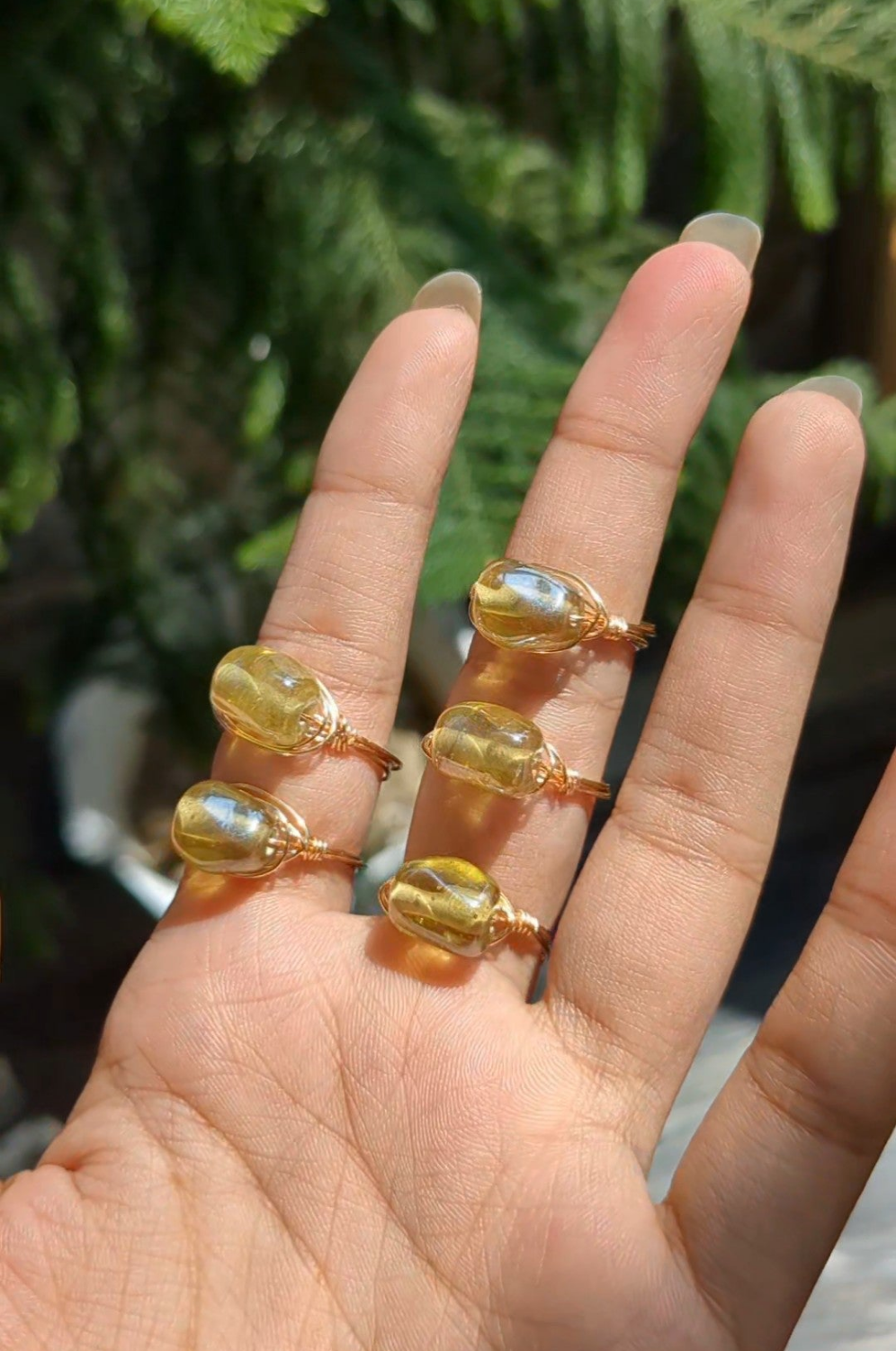 Forest Amber Ring ✨ Made-to-order