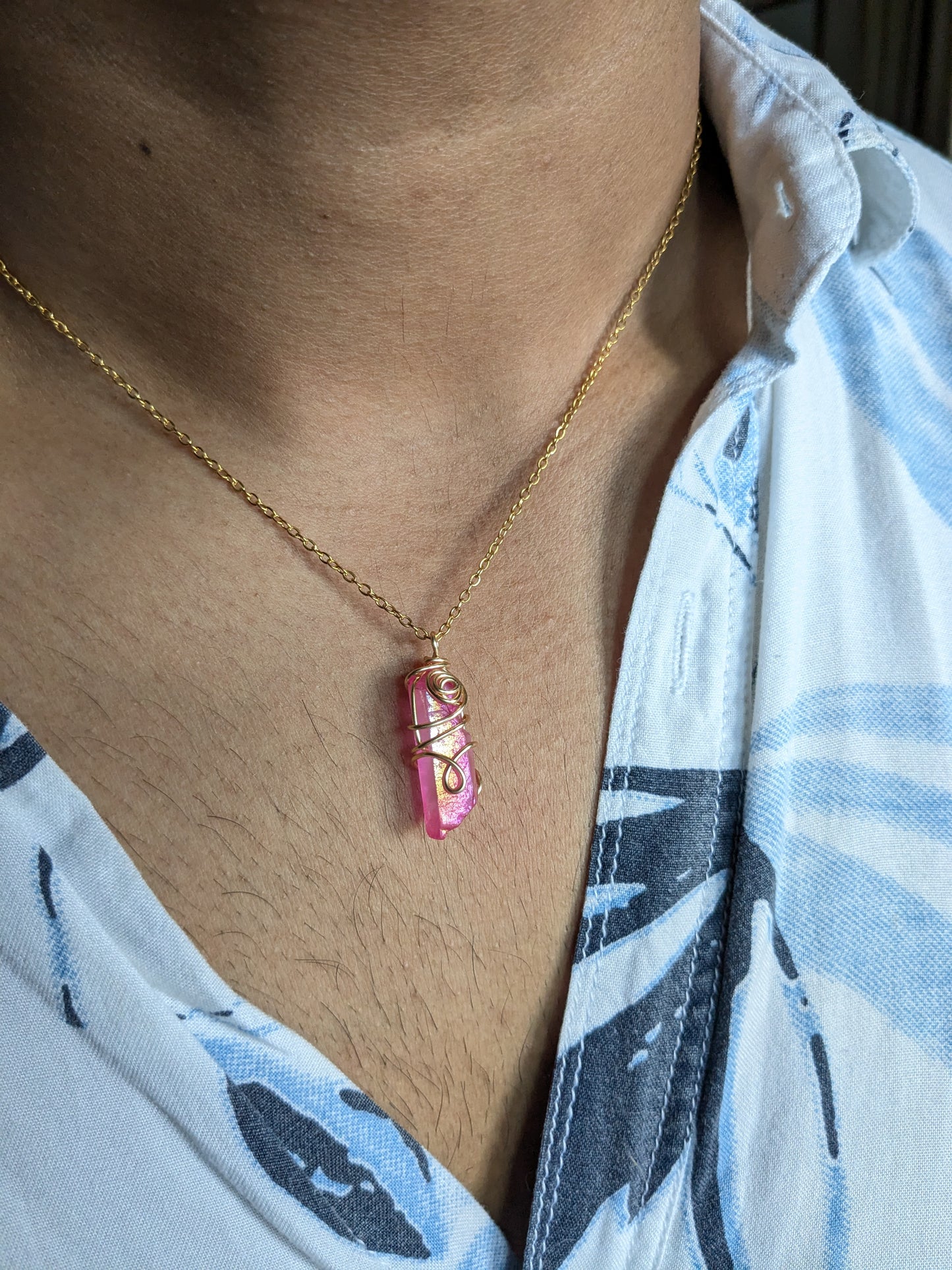 Natural Quartz Crystal Pendants ππΈ