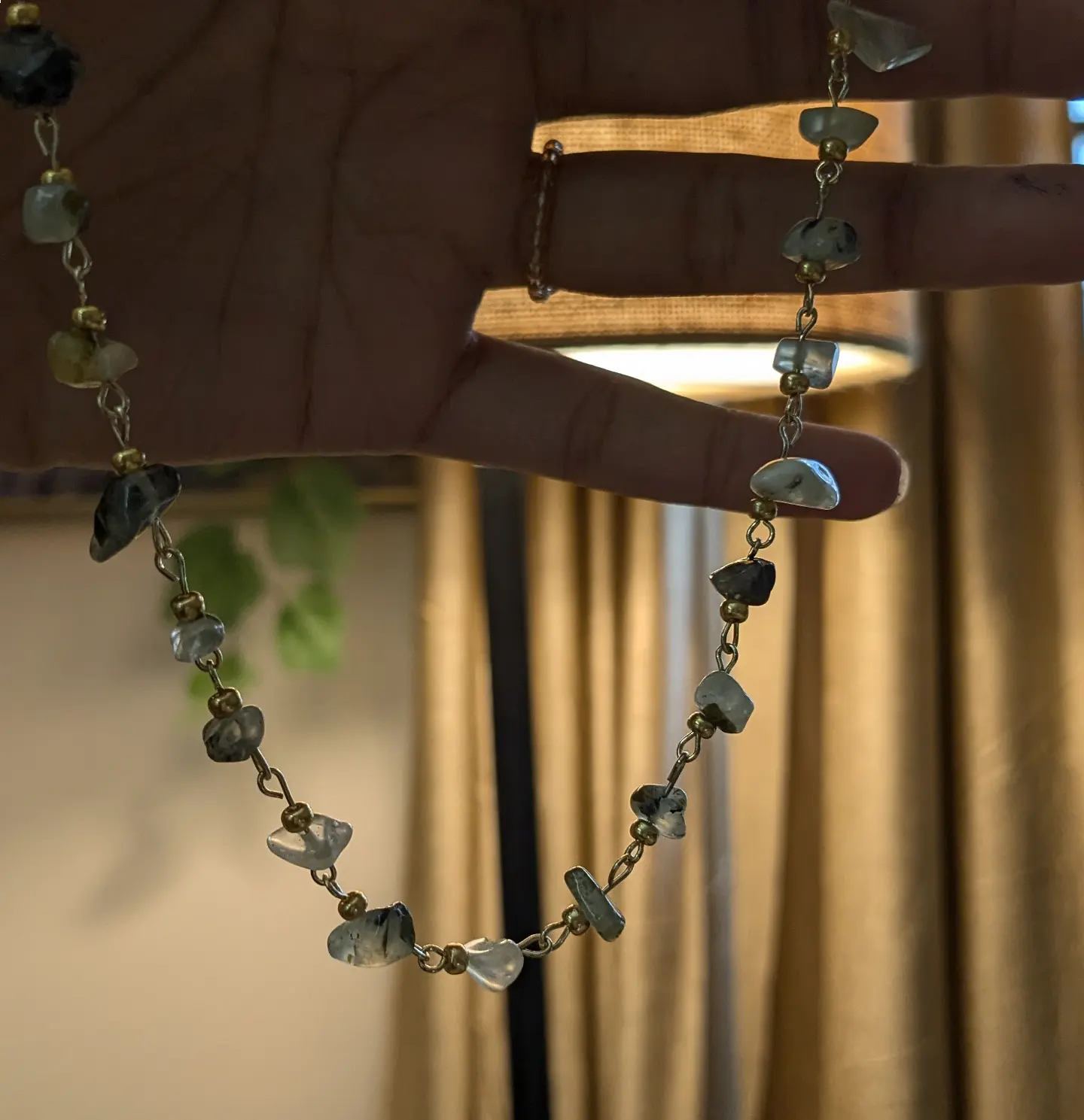 Simple Gemstone Bead Necklace ✨