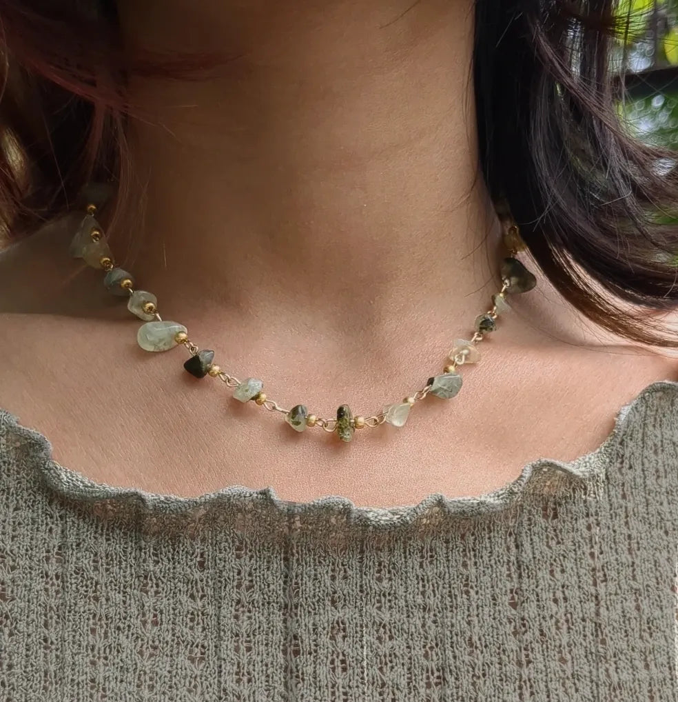 Simple Gemstone Bead Necklace ✨