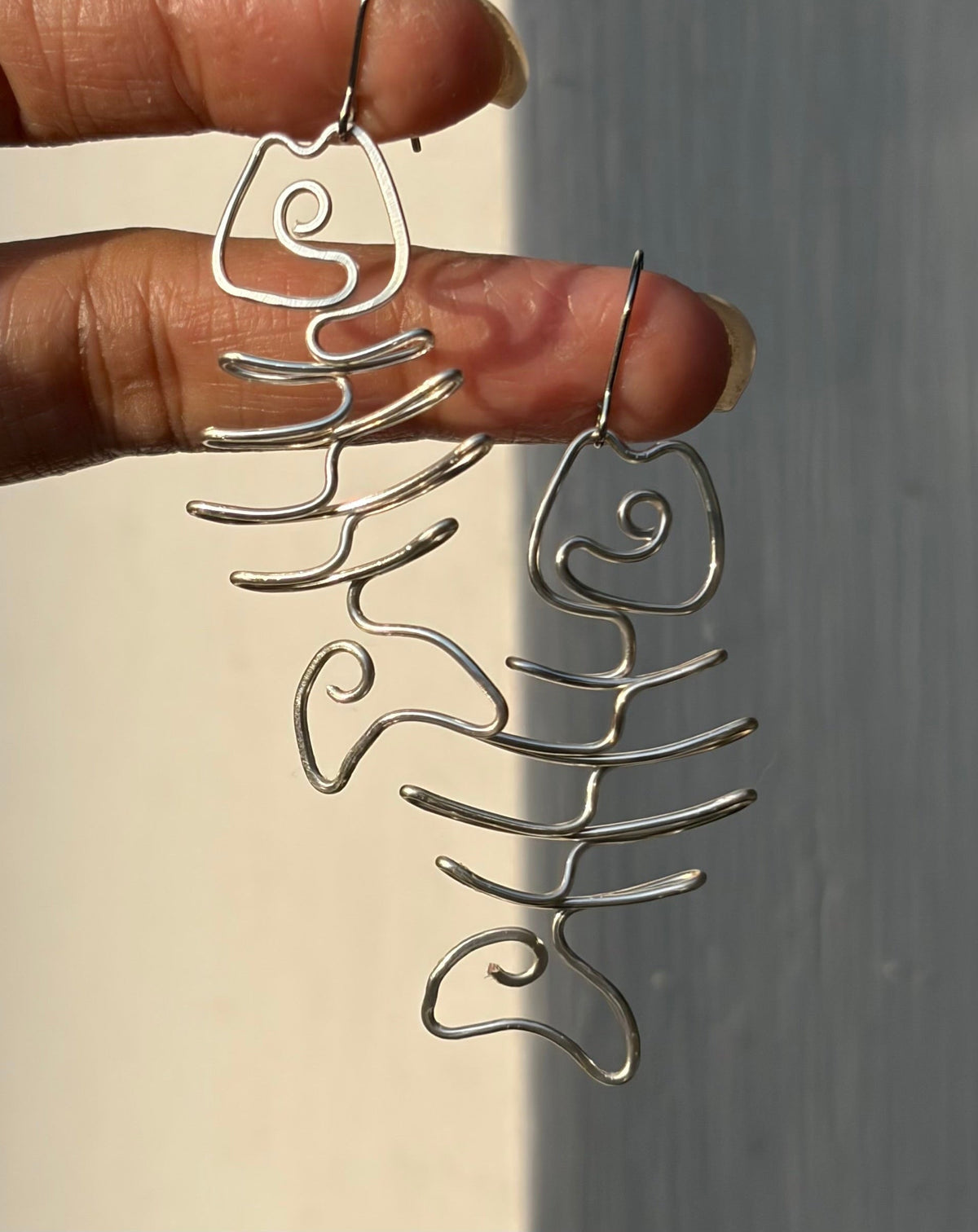 Fishbone Wire Earrings 2.0 🐠🦴