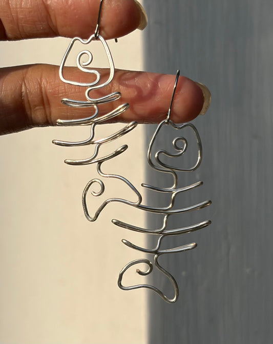Fishbone Wire Earrings 2.0 🐠🦴