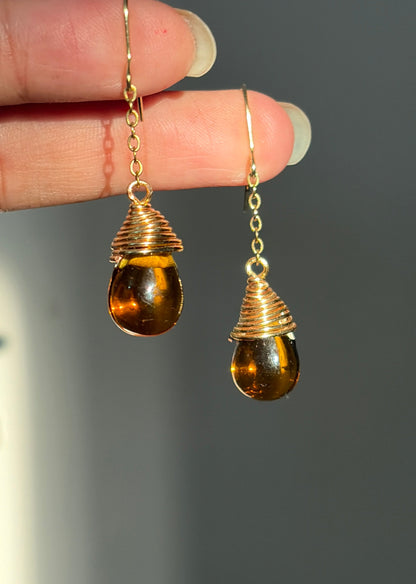 Honey Drop Earrings 🍂
