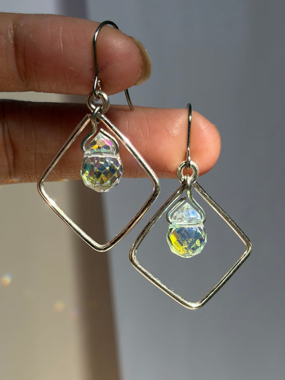 Diamond Drop Earrings 🩵✨