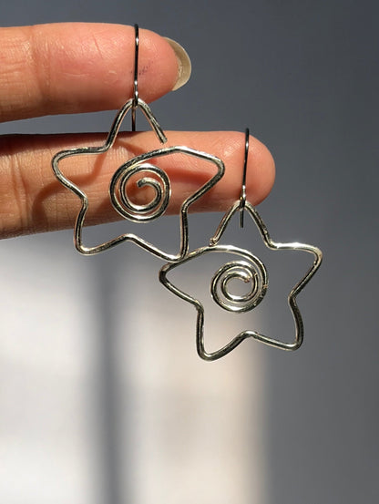 Whirly Star Earrings 🌀⭐️
