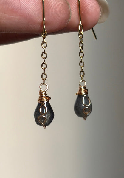 Minimal Labradorite Earrings ✨