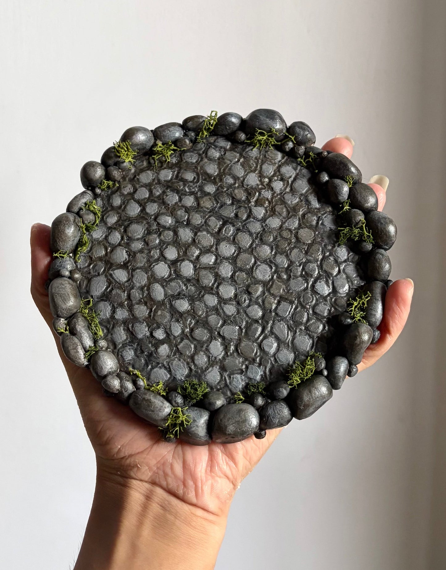 Cobblestone Trinket Dish 🪨🍃 SINGLE ITEM