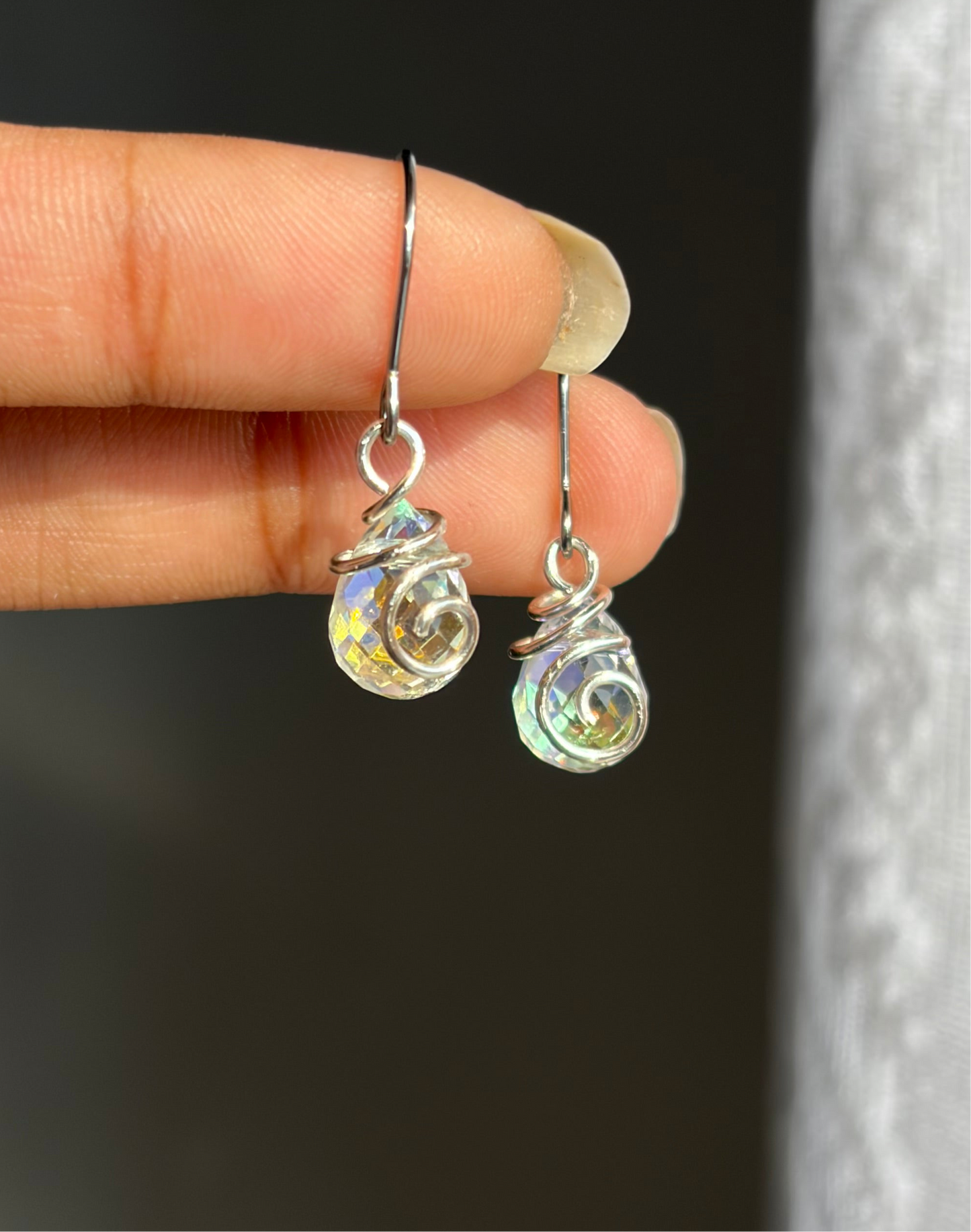 Mermaid Tear Earrings 🤍✨