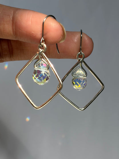 Diamond Drop Earrings 🩵✨