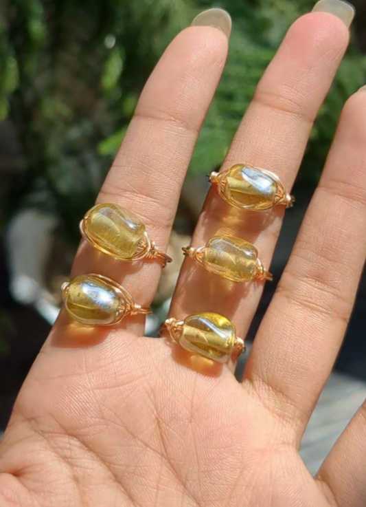 Forest Amber Ring ✨ Made-to-order