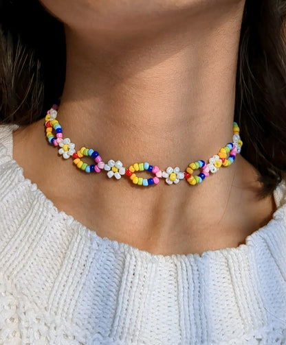 Daisy Rainbow Choker 🌈🌼