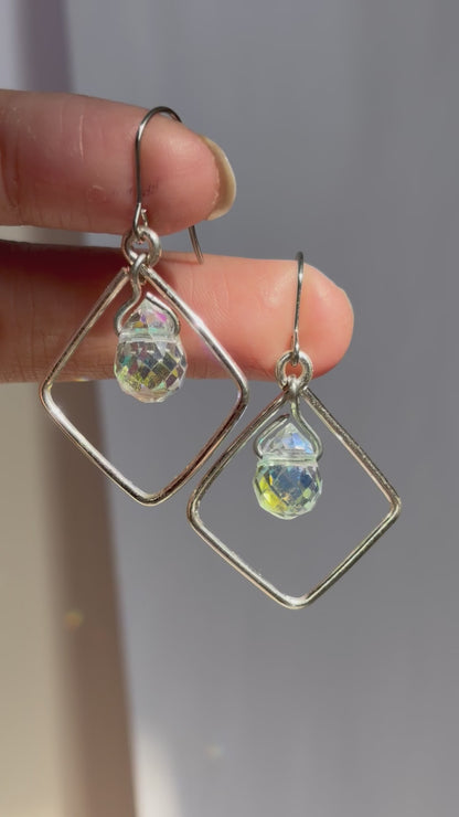Diamond Drop Earrings 🩵✨
