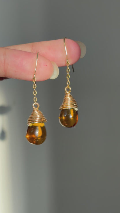 Honey Drop Earrings 🍂