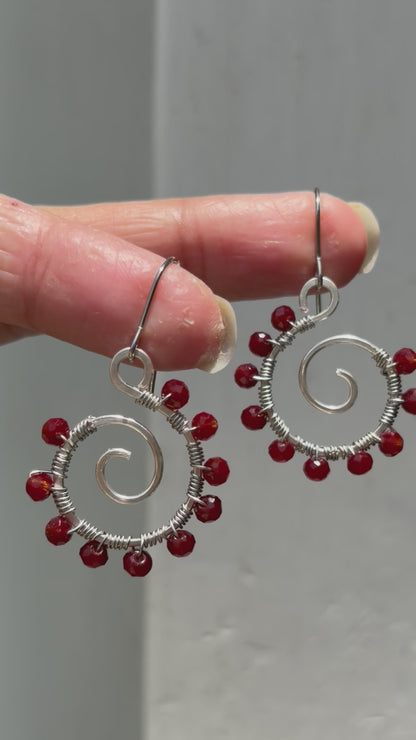 Simple spiral bead earrings 🌀✨