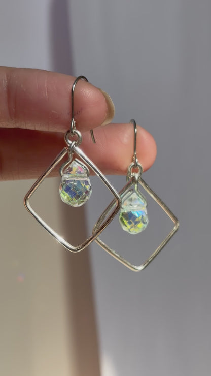 Diamond Drop Earrings 🩵✨