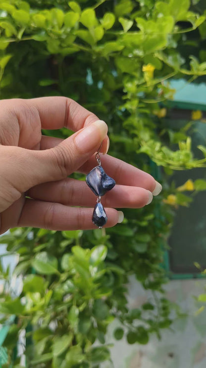 Night Pearl Earrings 🖤✨