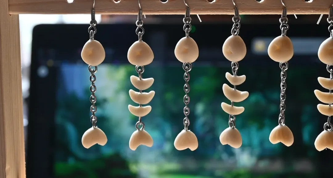 Fishbone Earrings 🐟🦴🌿