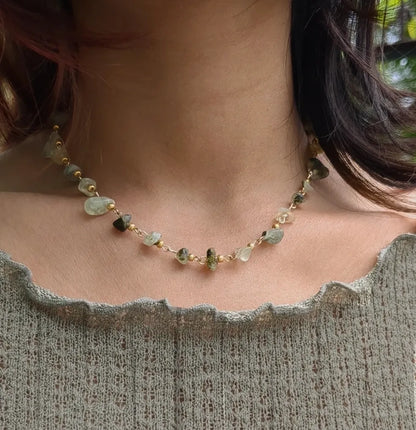 Simple Gemstone Bead Necklace ✨
