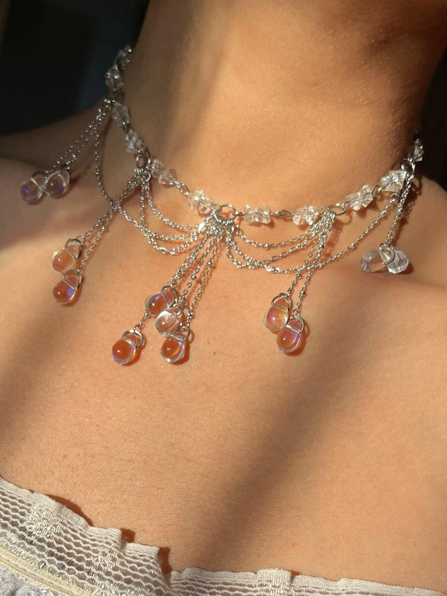 Crystal Rain Necklace 🤍✨